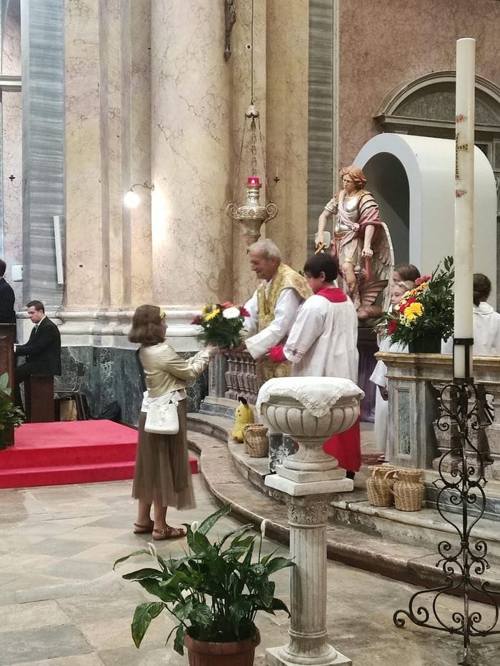 La festa per i 45 anni da parroco di don Adriano Bregolin