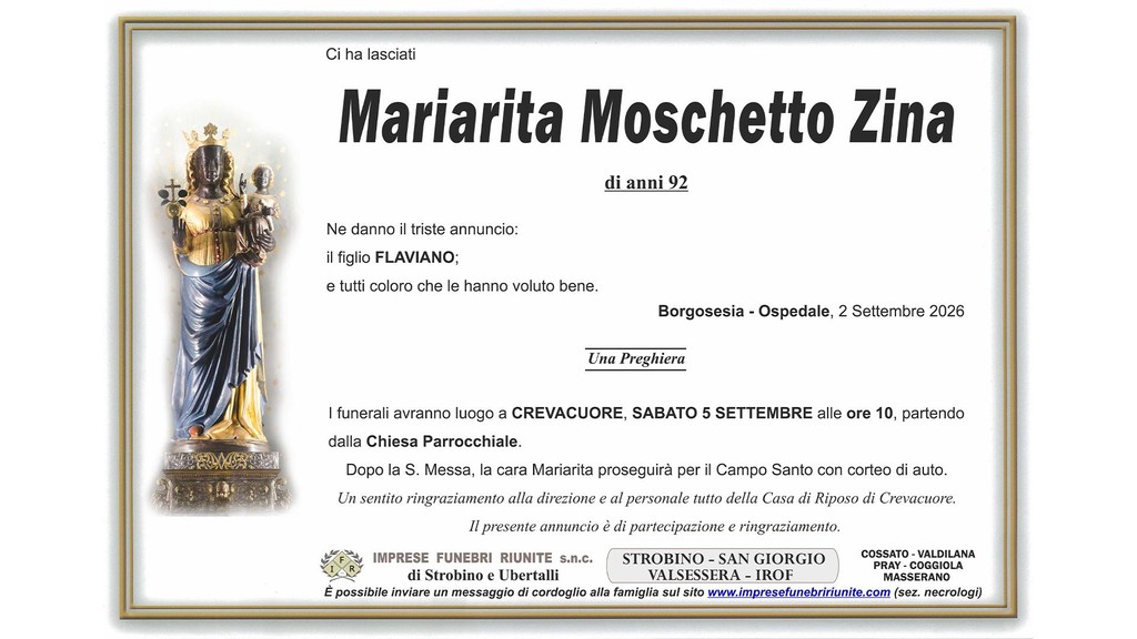 Mariarita Moschetto Zina